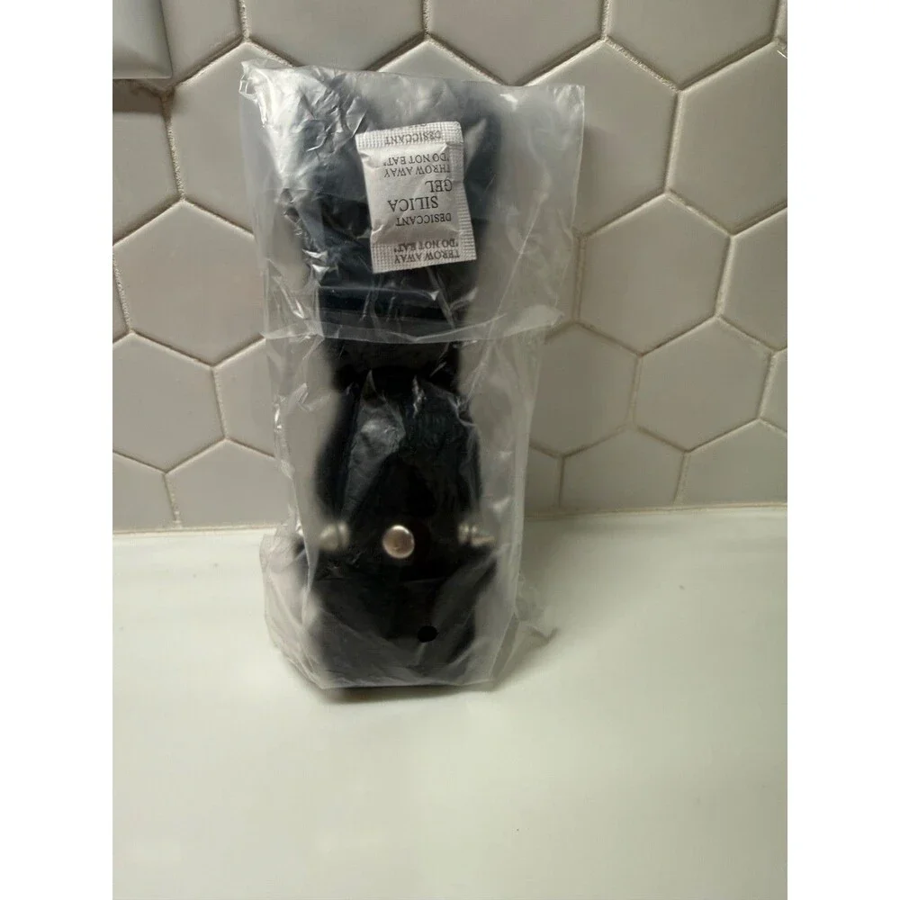 DOLLS KILL Logo Wooly Fuzzy Gothic Bunny Studded Collar Keychain Black NEW